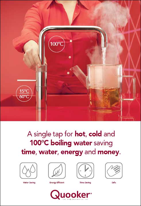 Quooker boiling hot water taps - contact us today to discuss your requirements on 01689 850000